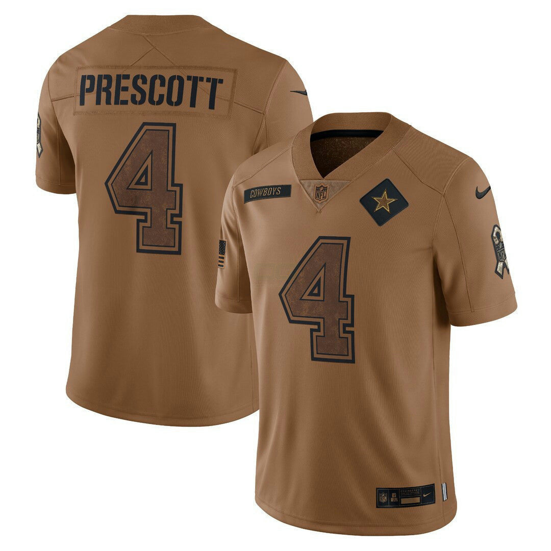NFL Dallas 2023 Salute To Service Limited Jersey – Marrom