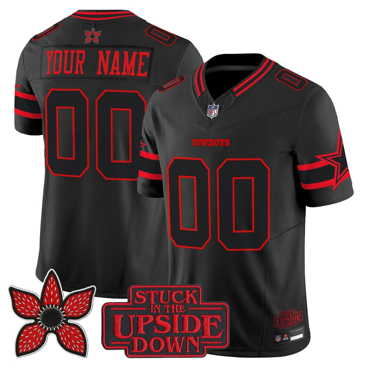 NFL Dallas ‘Stranger Things Edition’ Vapor Limited Jersey - Custom