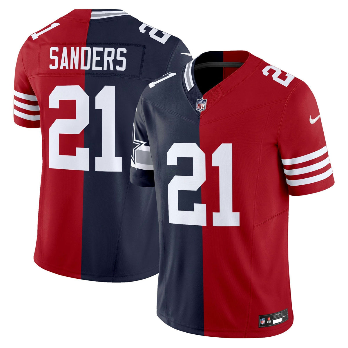 NFL Deion Sanders Split Vapor Limited Jersey - 49ers - Cowboys