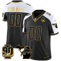 NFL Detroit 90th Year & Michigan Patch Gold Vapor Jersey