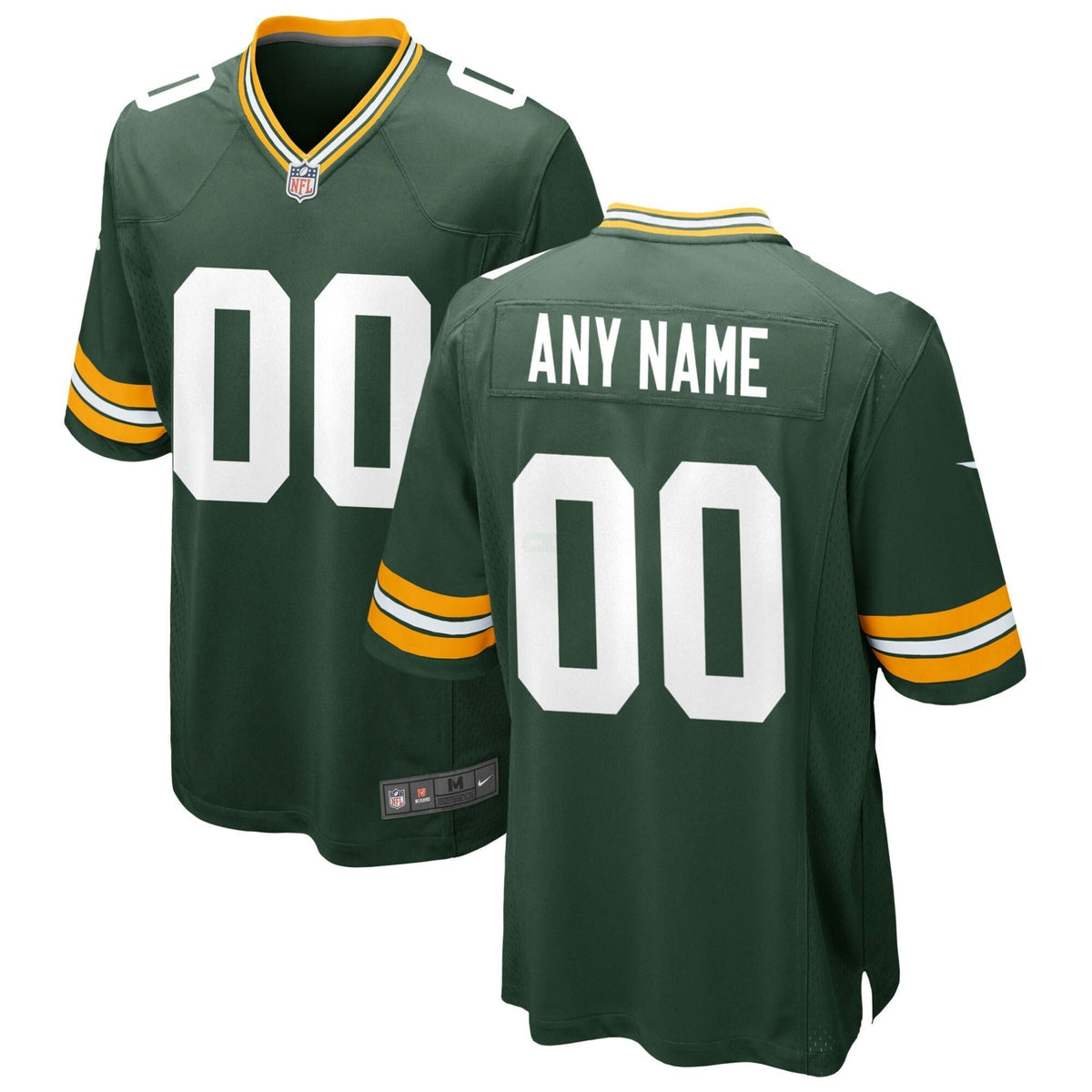 NFL Green Bay Custom Green Home Jersey - Green