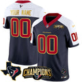 NFL Houston 2023 AFC South Champions Patch Gold Trim Vapor Jersey