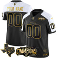 NFL Houston 2023 AFC South Champions Patch Gold Vapor Jersey