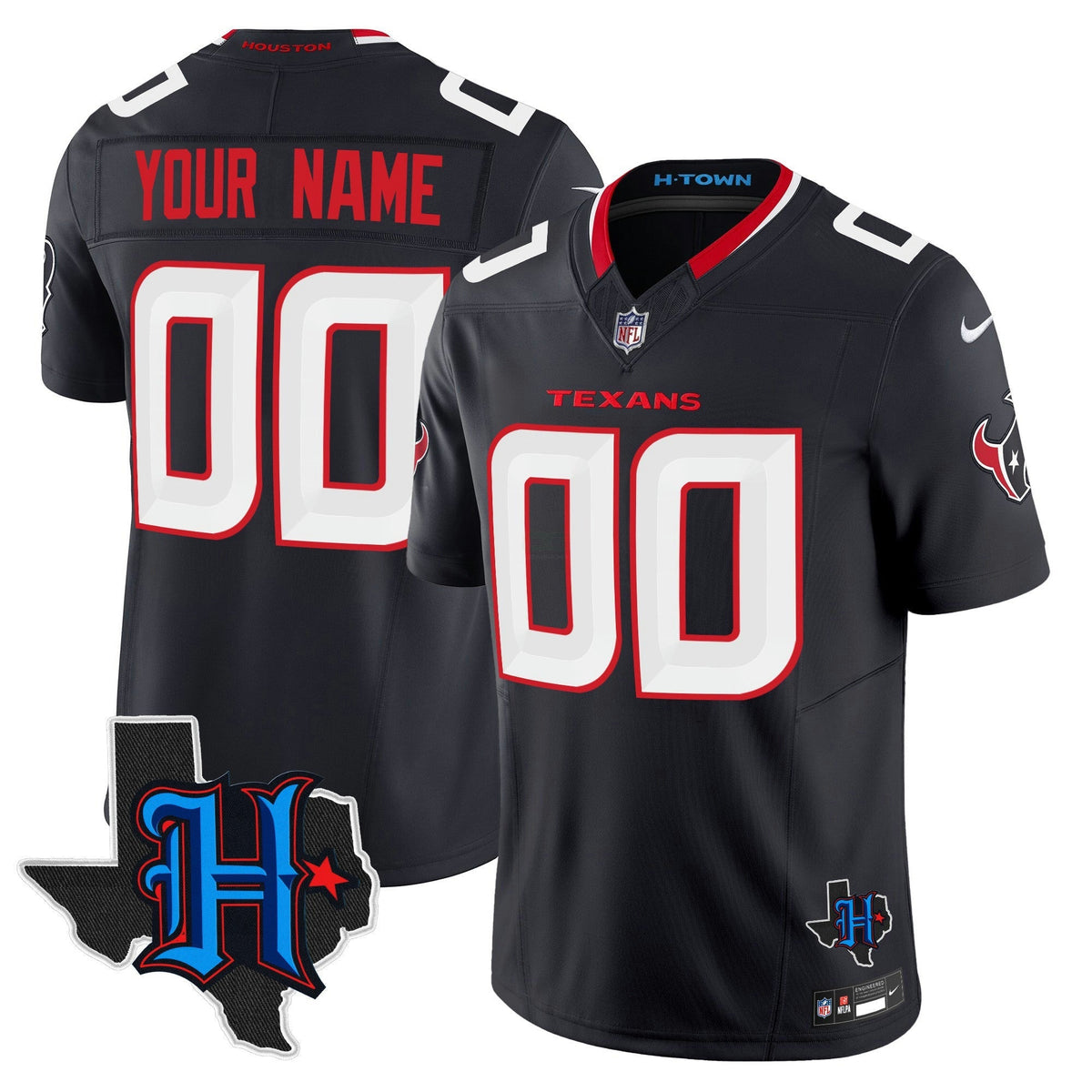 NFL Houston 2024 Texas Patch Vapor Limited Jersey