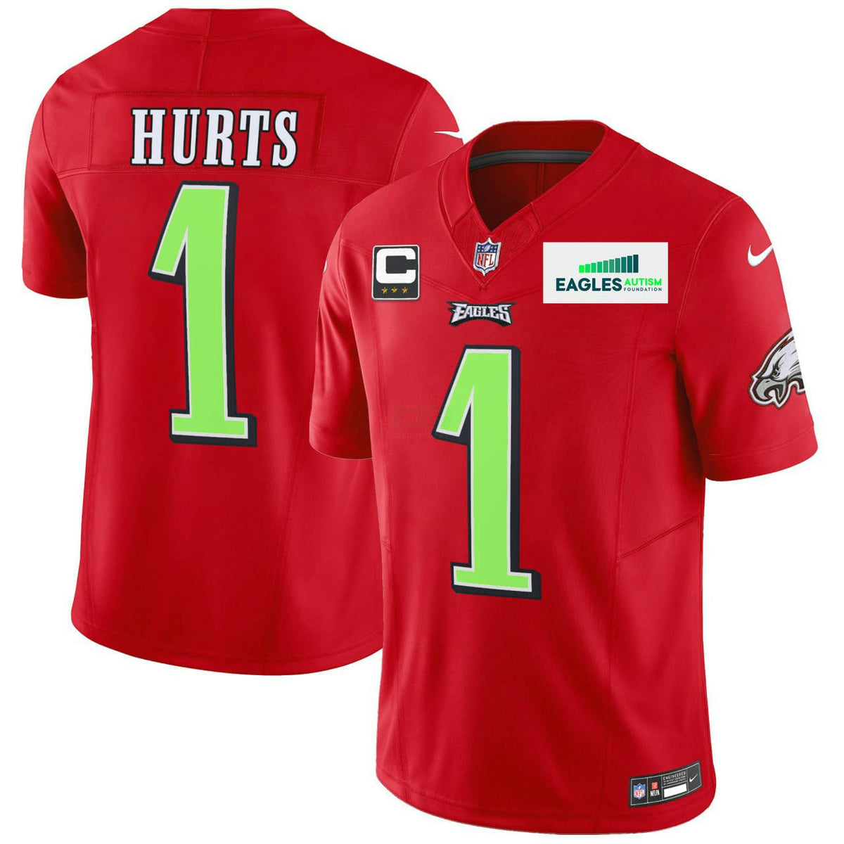 NFL Jalen Hurts Philadelphia Practice Training Red Jersey - Red