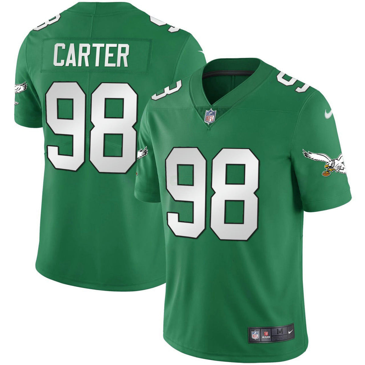 Jersey NFL Philadelphia Eagles Jaylen Carter Kelly Green Jesey - Kelly Green