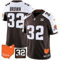 NFL Jim Brown #32 Jim Brown Memorial & Home Patch Jersey