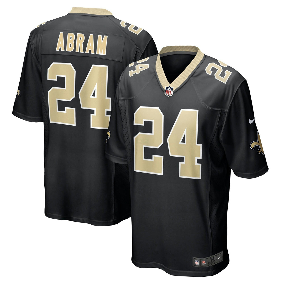 NFL Johnathan Abram New Orleans Black Jersey - Black