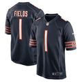 NFL Justin Fields Chicago GSH Navy Blue Game Jersey - Navy Blue