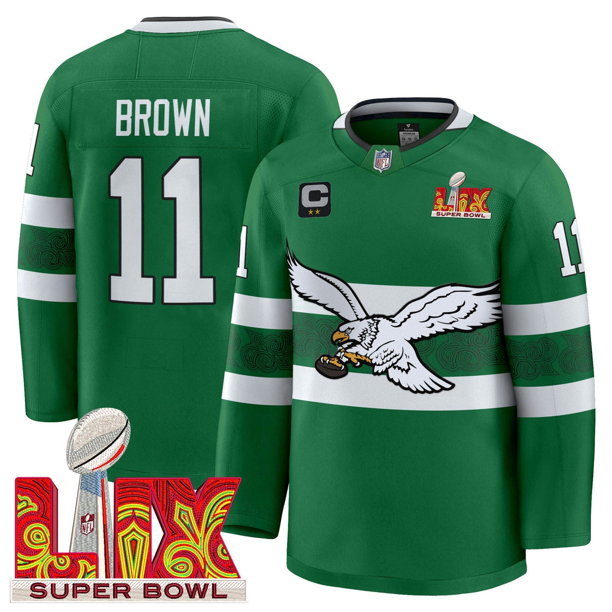 NFL Kelly Green Hockey Premium Jersey V3
