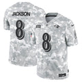 NFL Lamar Jackson Baltimore 2024 Salute to Service Vapor Limited Jersey – Arctic Camo - Arctic Camo