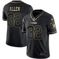 NFL Marcus Allen White Gold & Black Gold Jersey