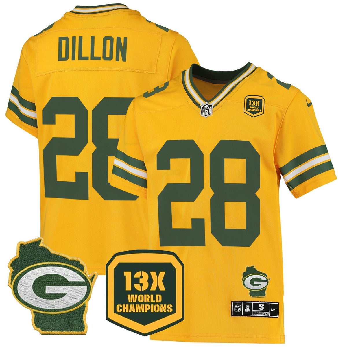 NFL Men’s 13 Time World Champions & Home Patch Game Jersey
