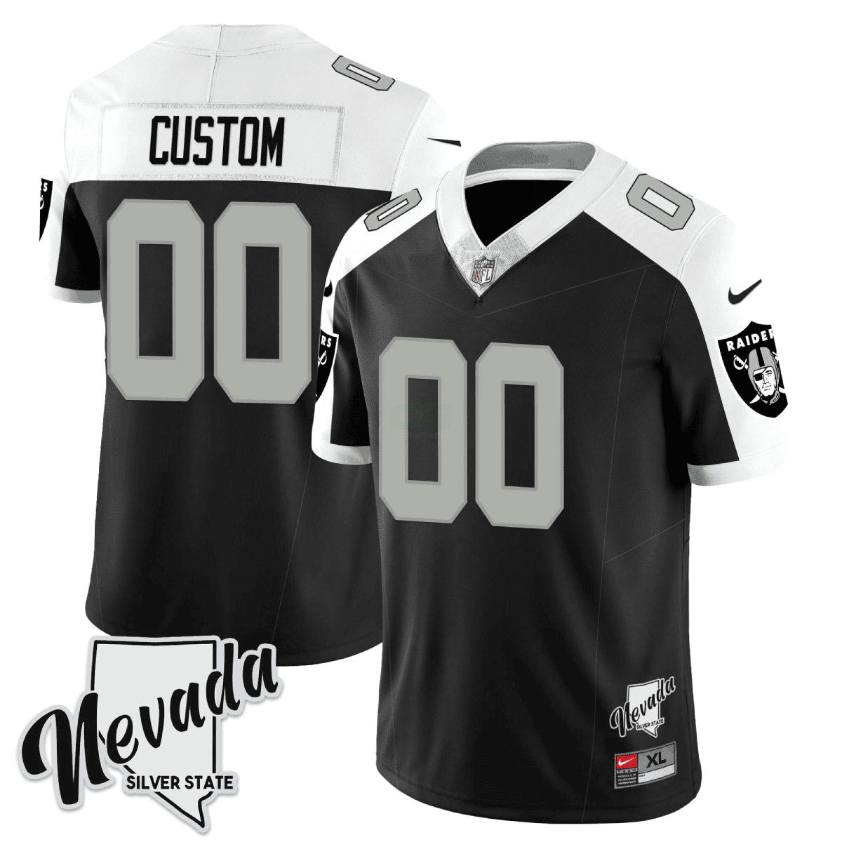 NFL Men’s 2023 Nevada Silver State Patch Vapor Jersey - Custom