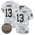 NFL San Francisco 49ers Men’s 2024 Salute to Service Establishment Year Patch Vapor Limited Jersey