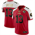 Jersey NFL Men’s 75th Anniversary Patch Vapor Black Red Gold Limited Edition
