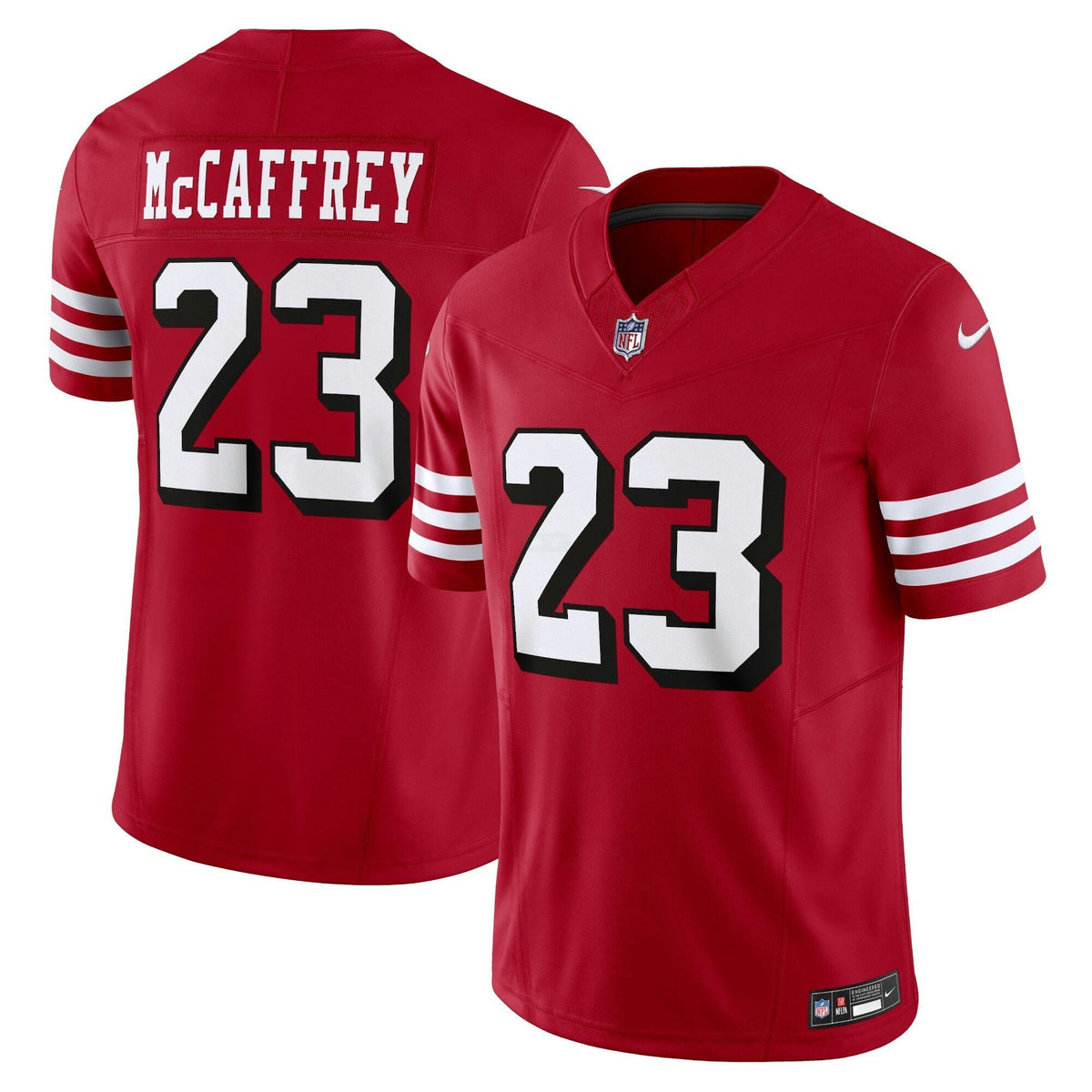 NFL Men’s Christian McCaffrey Red Throwback Jersey - White