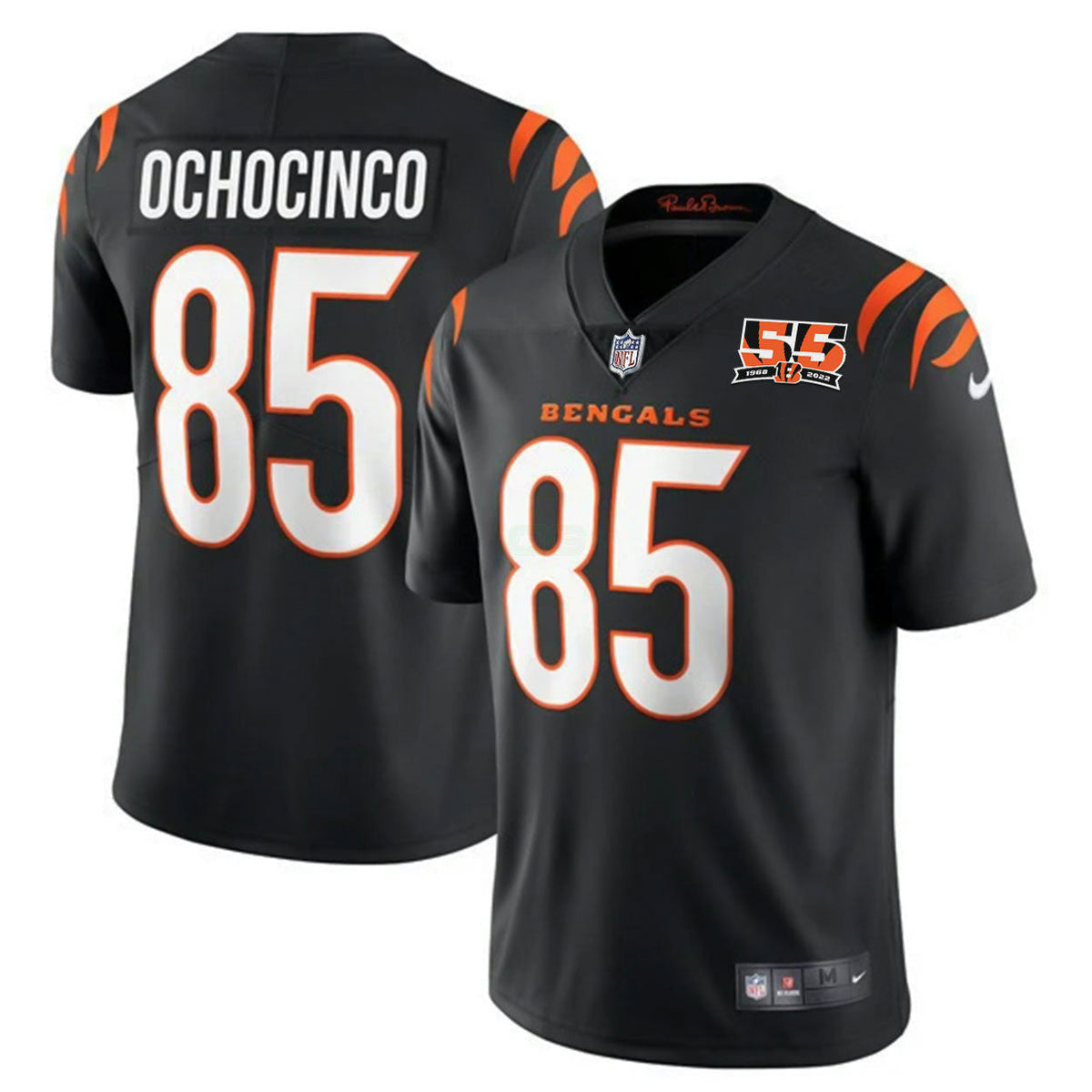 NFL Men’s Cincinnati 55th 1968 – 2022 Anniversary Patch Player Vapor Limited Jersey