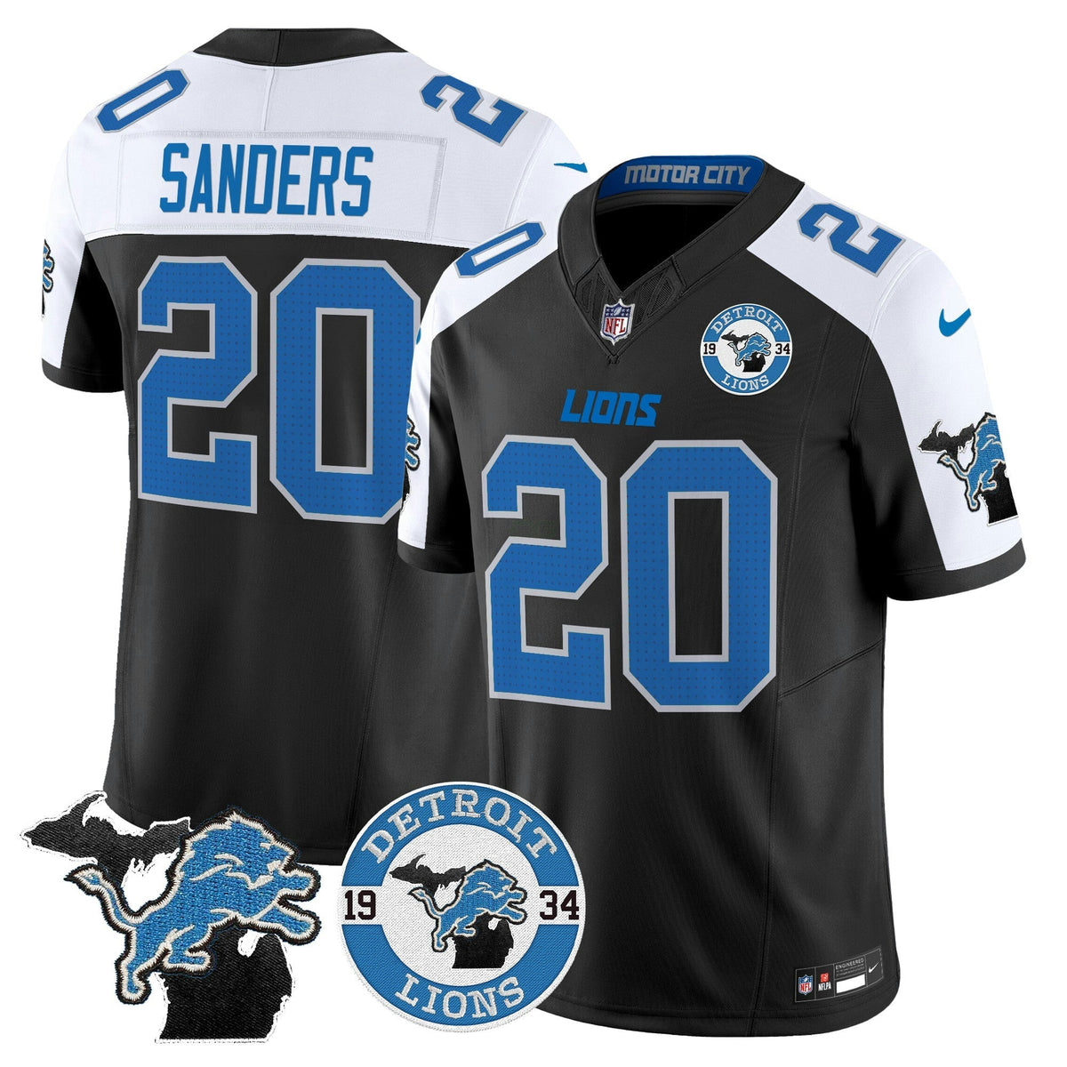 NFL Men’s Detroit 2024 Vapor Limited Jersey – Est. 1934 Patch
