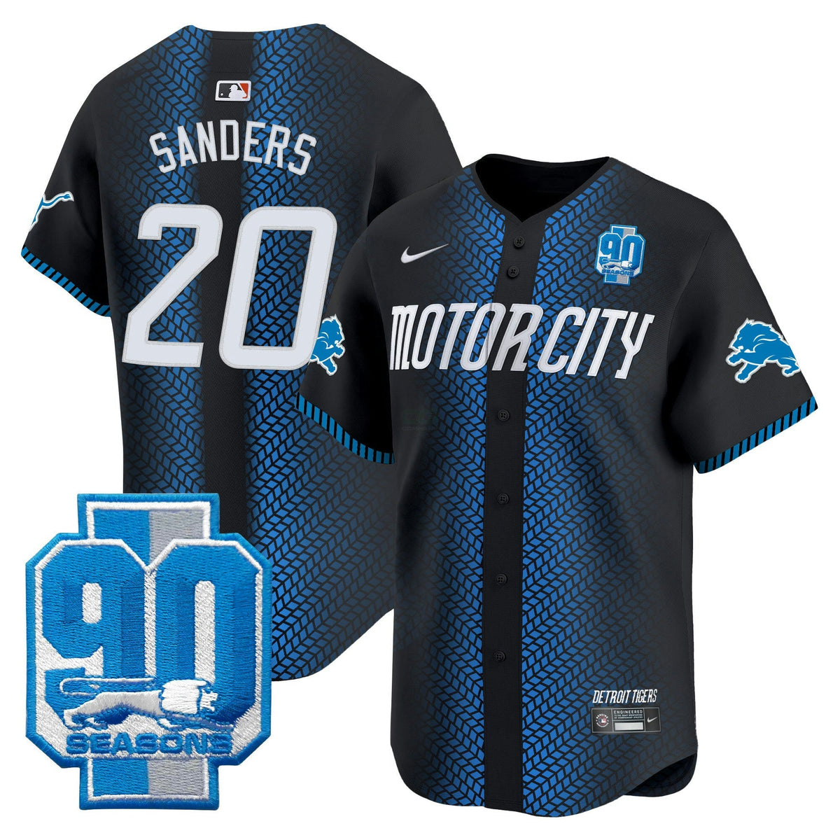 NFL Men’s Detroit 90th Year Patch Vapor Premier Limited Jersey