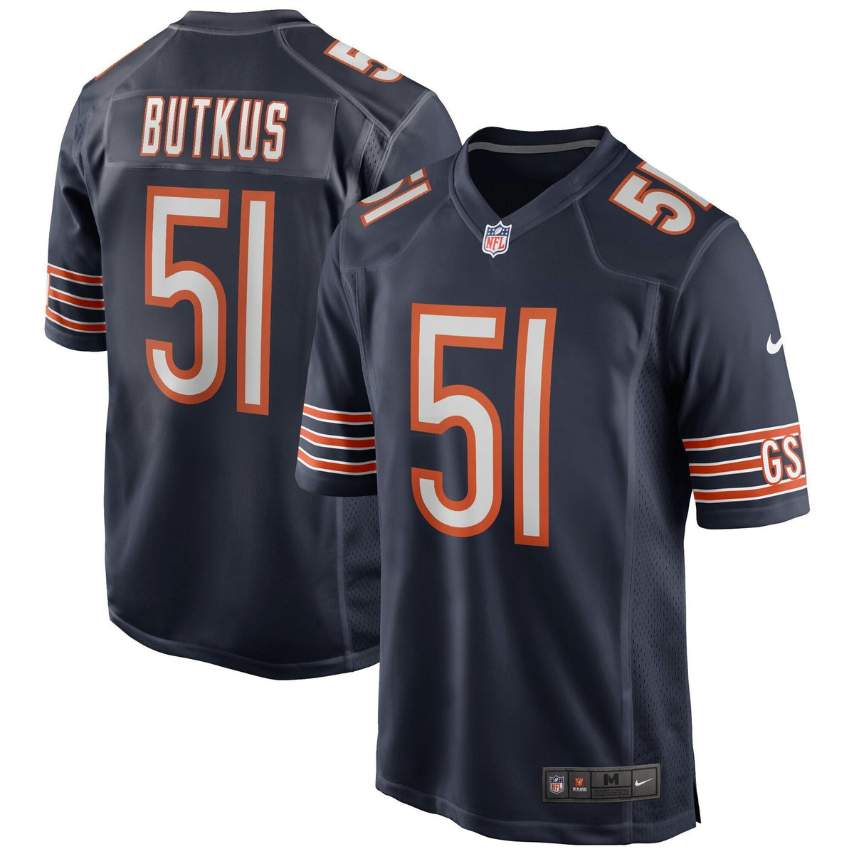 NFL Men’s Dick Butkus Chicago GSH Navy Blue Jersey - Navy Blue