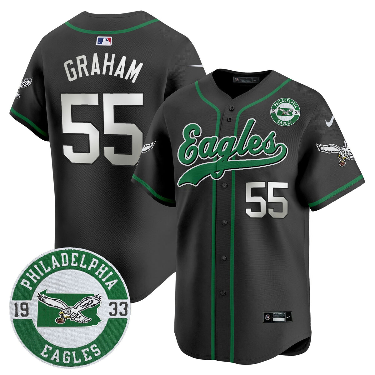 NFL Men’s Est. 1933 Patch Patch Kelly Green Vapor Jersey