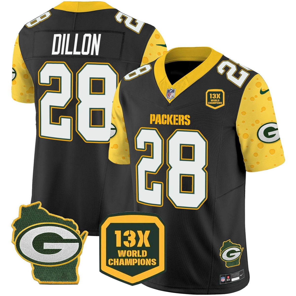 NFL Men’s Green Bay 2025 Cheese Vapor Limited Jersey