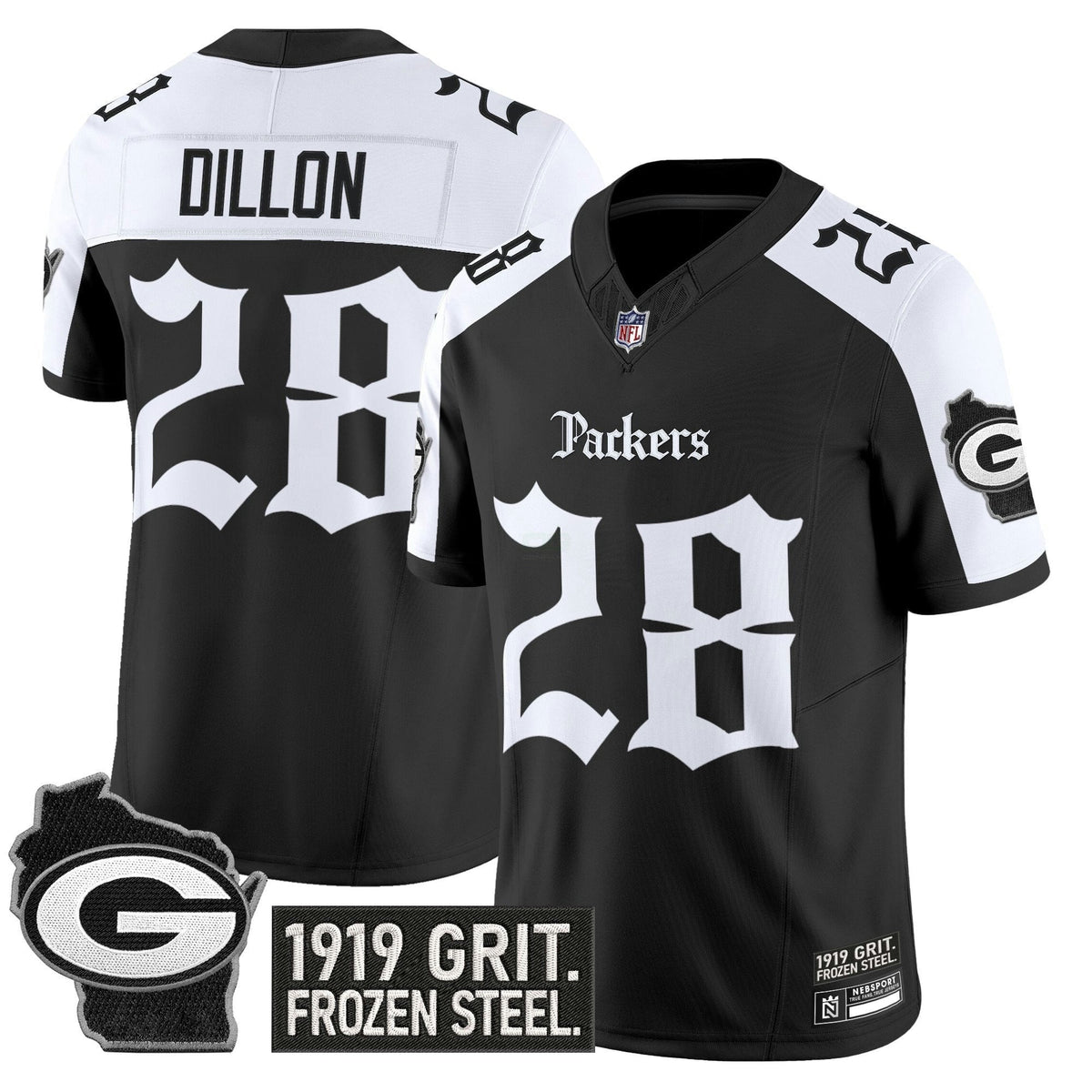 NFL Men’s Green Bay ‘Gothic Frozen Tundra Edition’ Vapor Limited Jersey