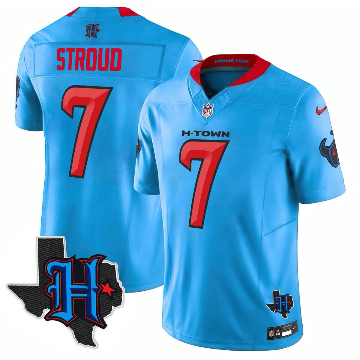 NFL Men’s Houston 2025 Texas Patch Vapor Limited Jersey V2