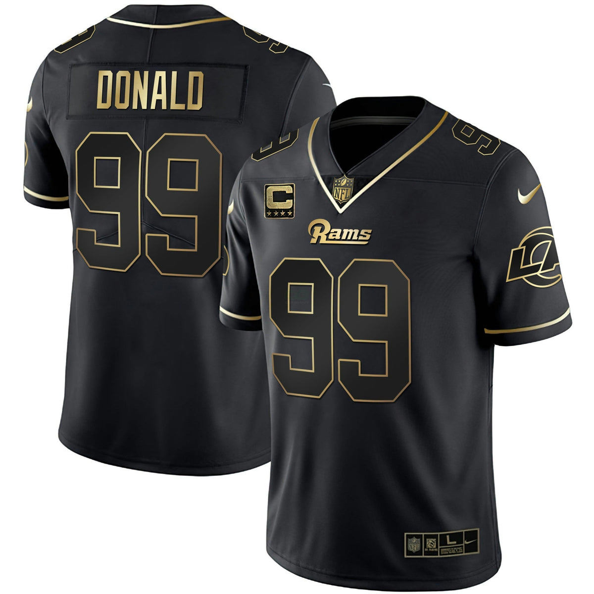 NFL Los Angeles Rams Men’s Los Angeles White Gold & Black Gold Jersey