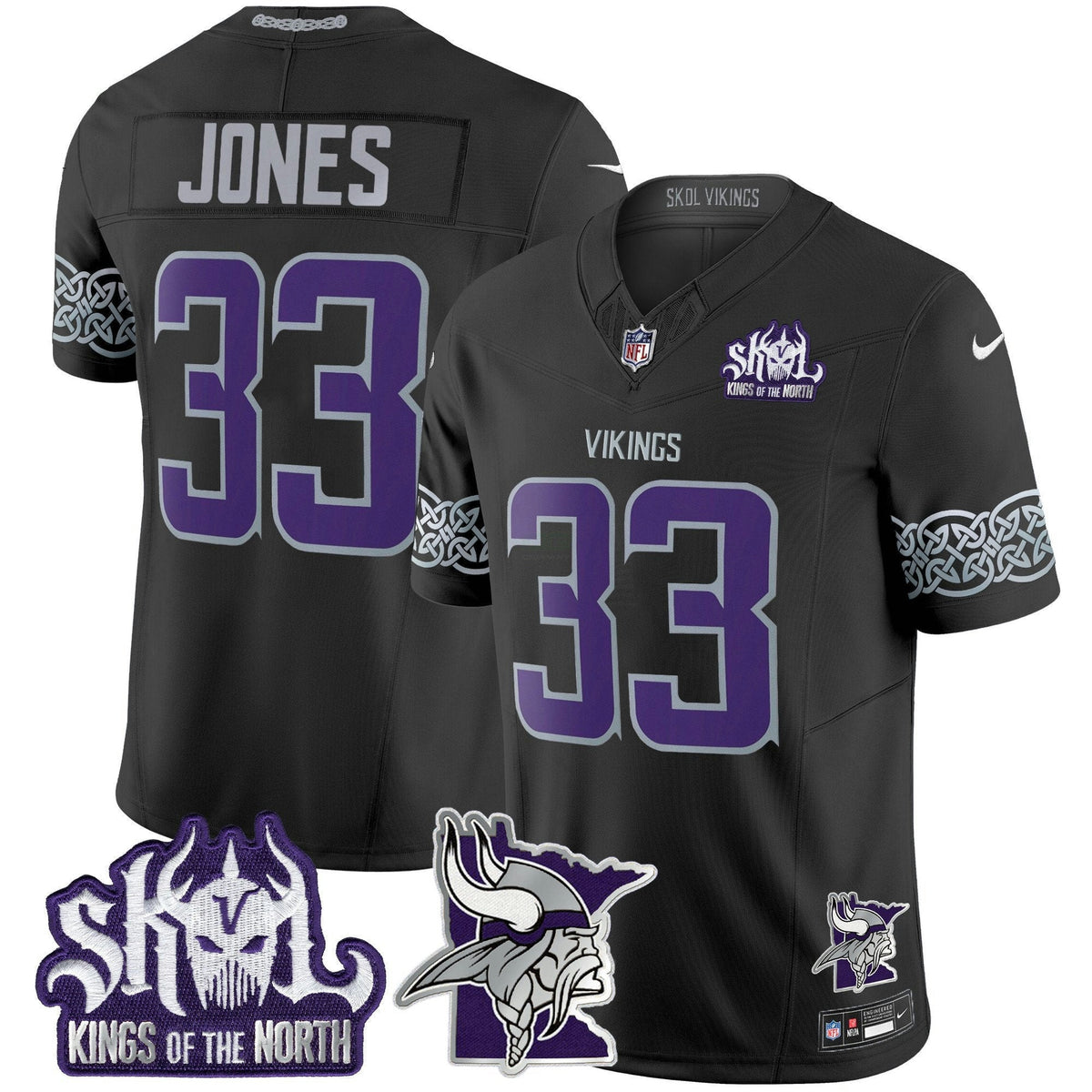 NFL Men’s Minnesota 2024 Winter Warrior Skol Patch Vapor Limited Jersey V2