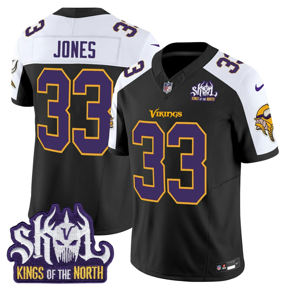 NFL Men’s Minnesota King Of The North Patch Throwback Vapor Limited Jersey V2