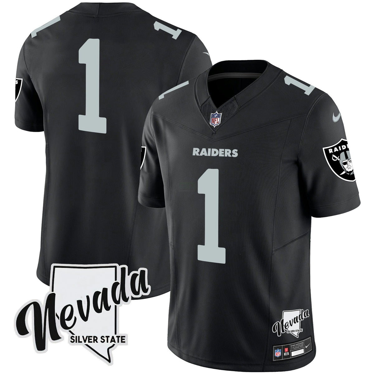 NFL Men’s Nevada Silver State Patch Vapor Jersey V2