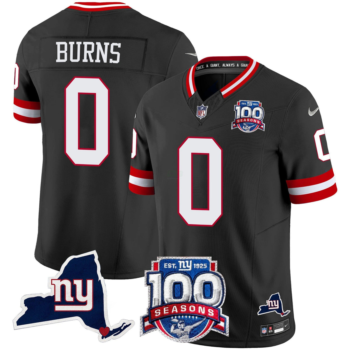 NFL Men’s New York 100th Season & State Patch Vapor Limited Jersey