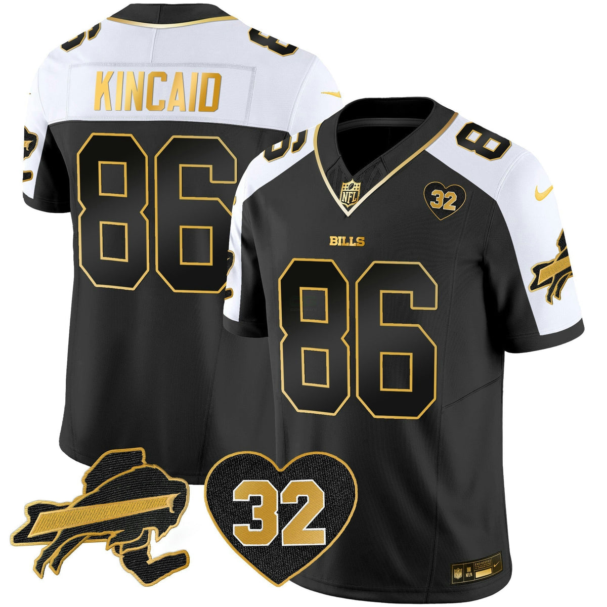 NFL Men’s O.J. Simpson Patch Gold Vapor Limited Jersey