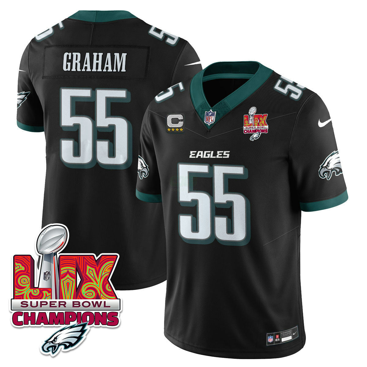NFL Men’s Philadelphia Super Bowl LIX Champions Vapor Limited Jersey