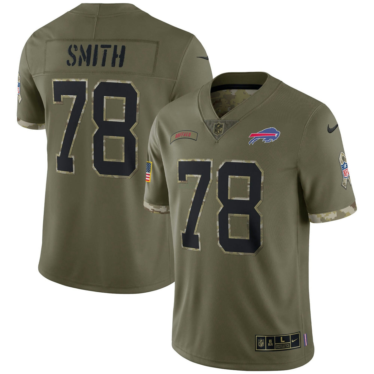 Jersey NFL Buffalo Bills Men’s Salute To Service 2022 Limited – Olive - Salute To Service