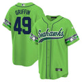 NFL Men’s Shaquem Griffin #49 Throwback & Gold Cool Base Green Jersey V2 - Green