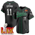 NFL Men’s Super Bowl LIX Patch Kelly Green Vapor Jersey