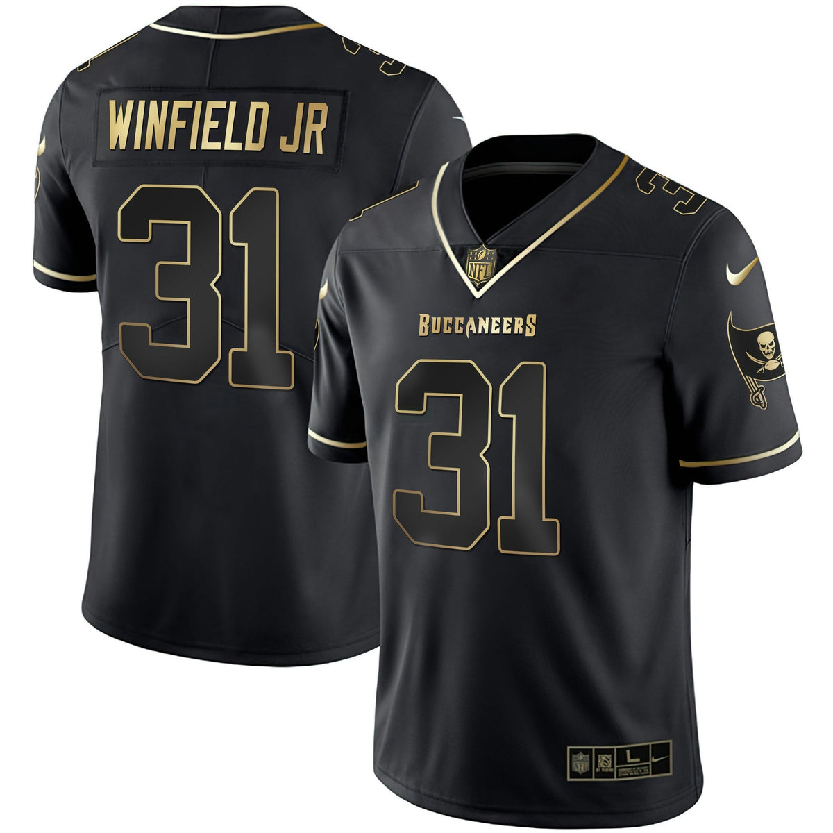 NFL Men’s Tampa Bay White Gold & Black Gold Jersey