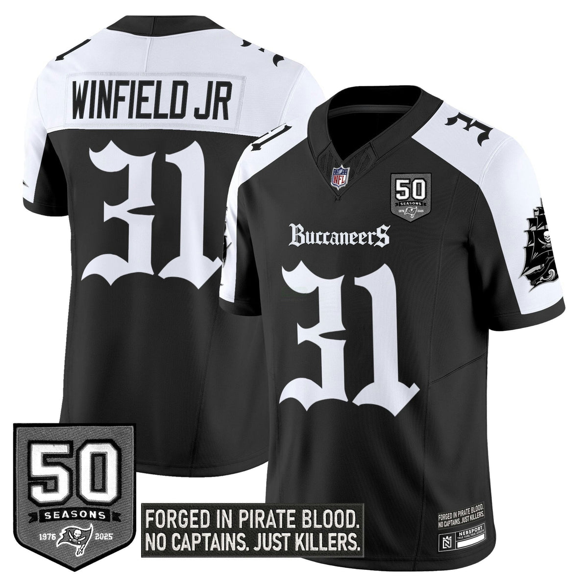 NFL Men’s Tampa Bay ‘Gothic Pirate Shadows Edition’ Vapor Limited Jersey