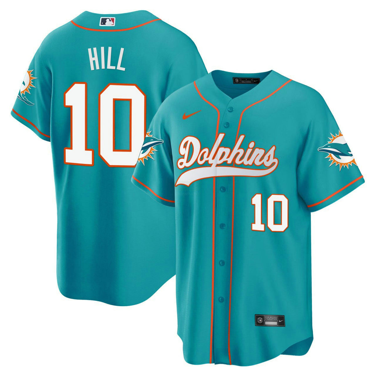 NFL Men’s Tyreek Hill Baseball Teal Jersey - Aqua
