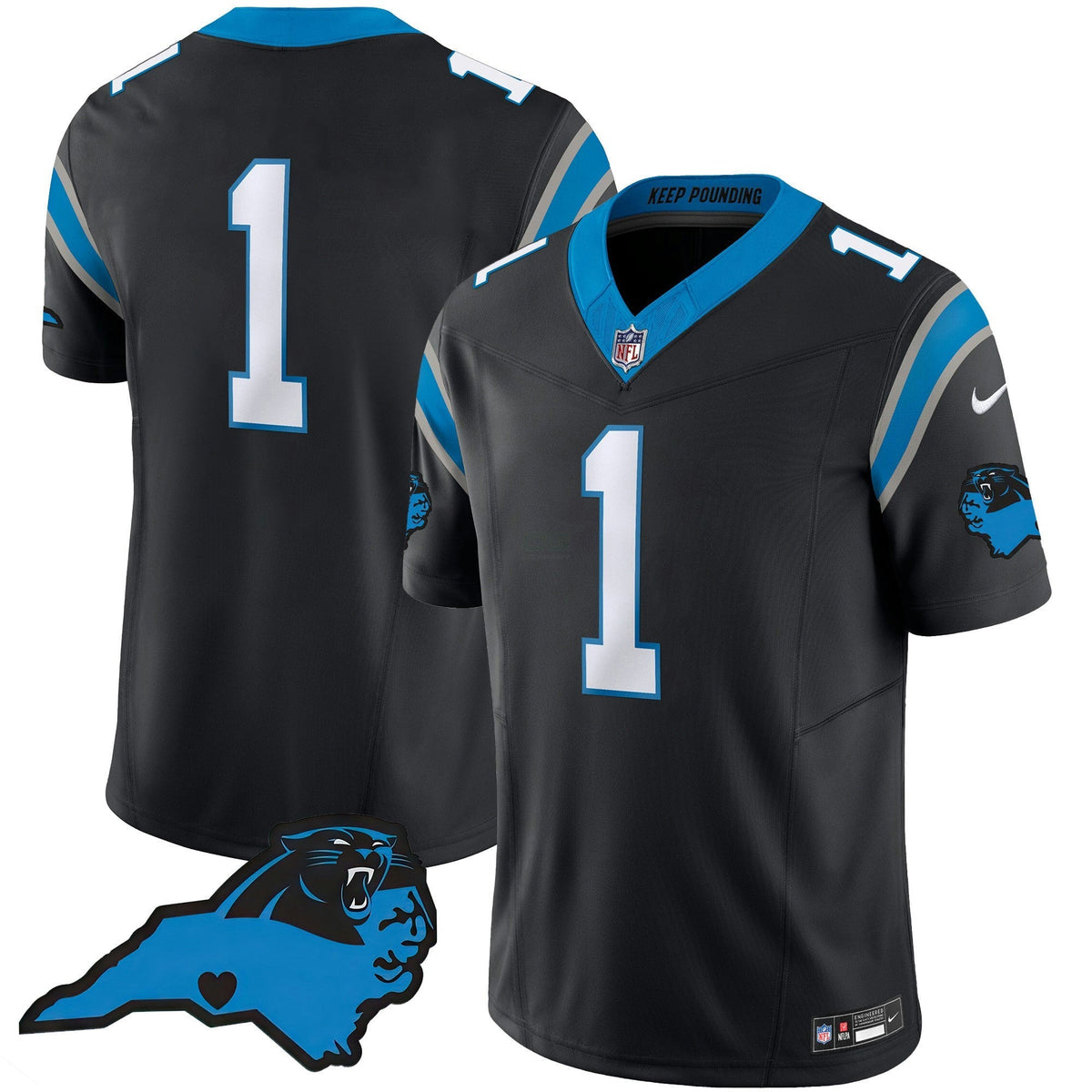 NFL Men’s Vapor Limited Jersey – Carolina Patch