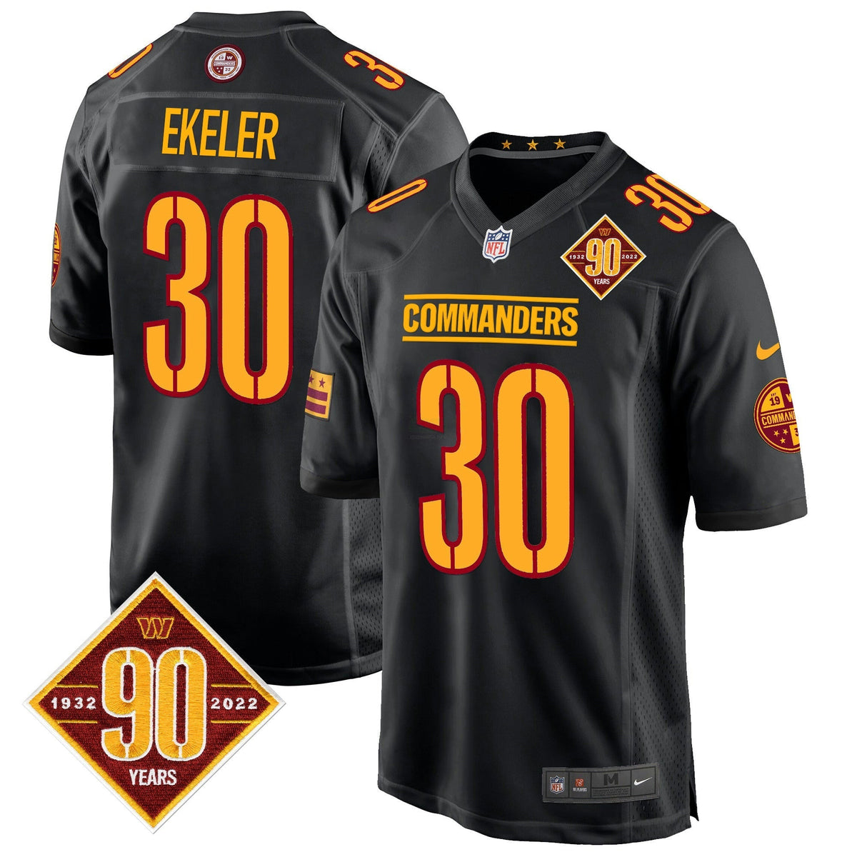 NFL Men’s Washington 90th Anniversary Patch Game Jersey