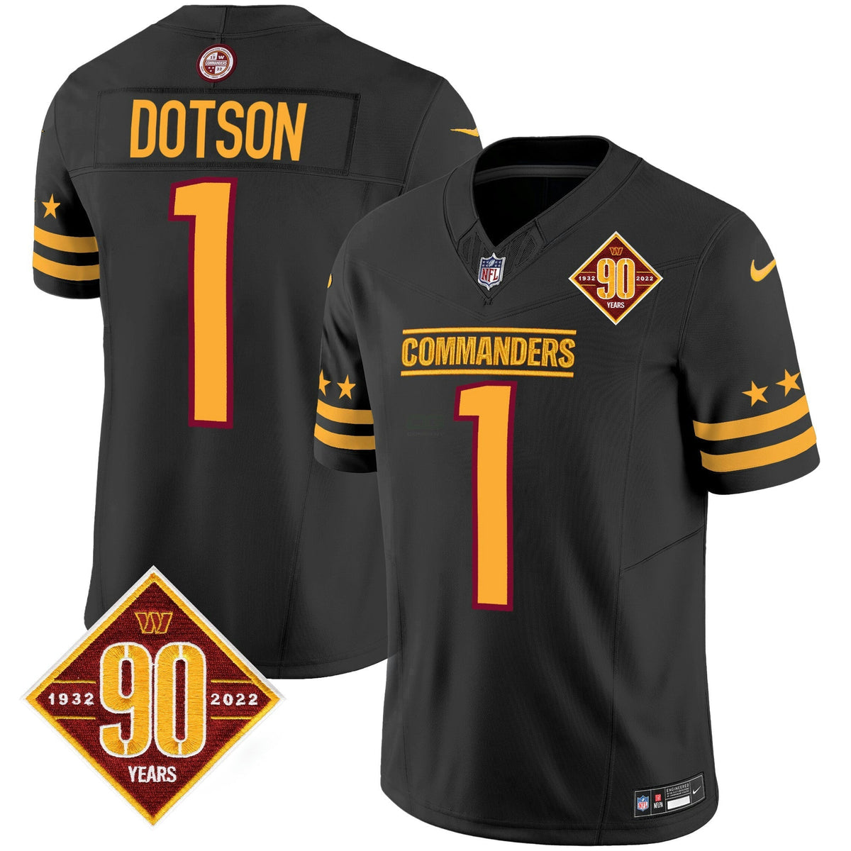 NFL Men’s Washington 90th Anniversary Patch Vapor Limited Jersey