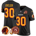 NFL Washington Commanders Men’s Washington Redskins 75th Patch Throwback Vapor Limited Jersey