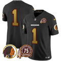 NFL Washington Commanders Men’s Washington Redskins 75th Patch Throwback Vapor Limited Jersey V2