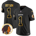 NFL Washington Commanders Men’s Washington Redskins Throwback Vapor Gold Trim Jersey