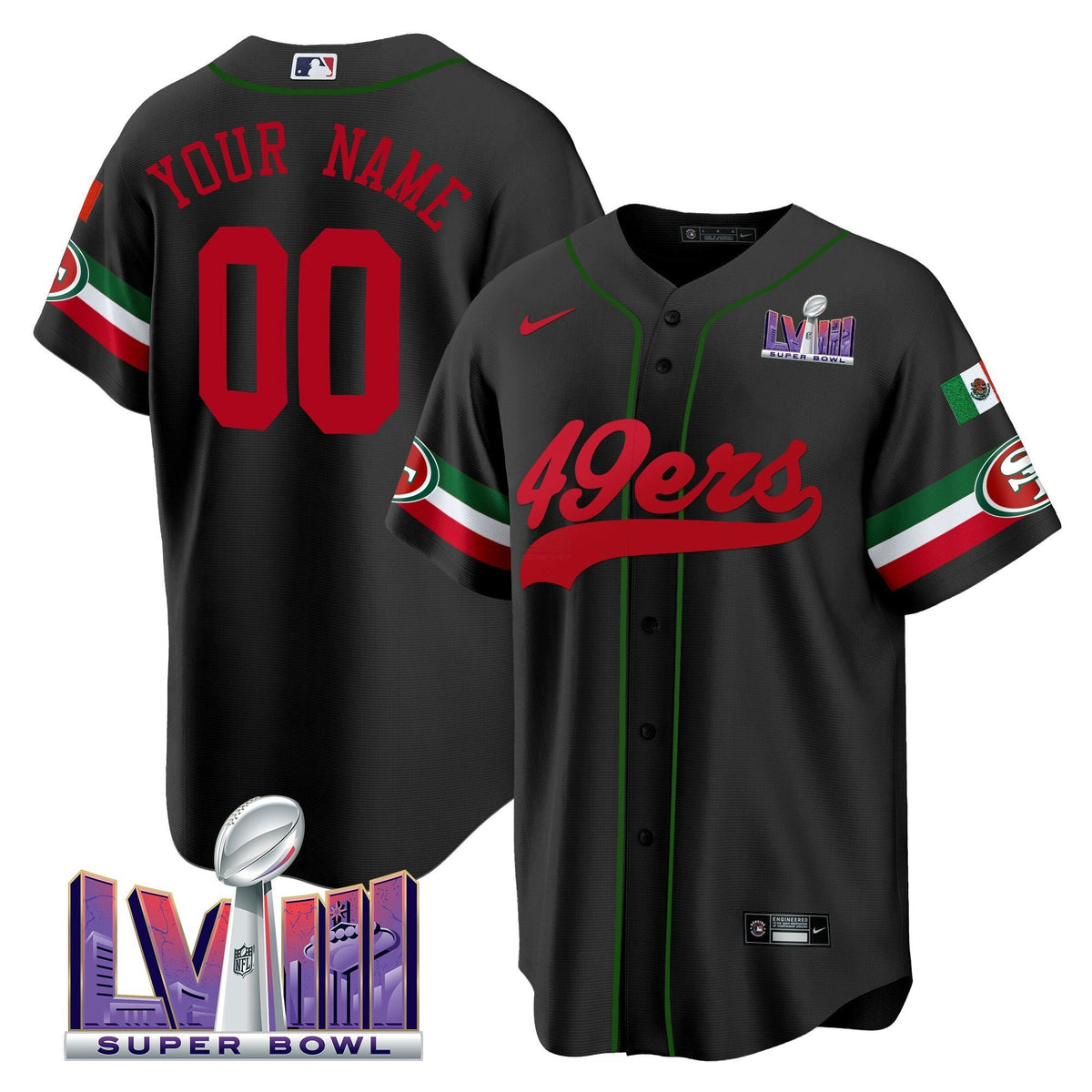 NFL Mexico Super Bowl LVIII Patch Jersey