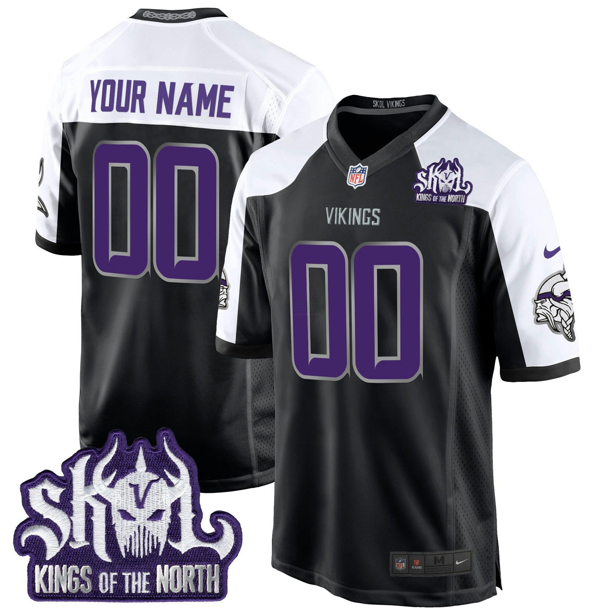 NFL Minnesota 2024 Winter Warrior Skol Patch Game Jersey